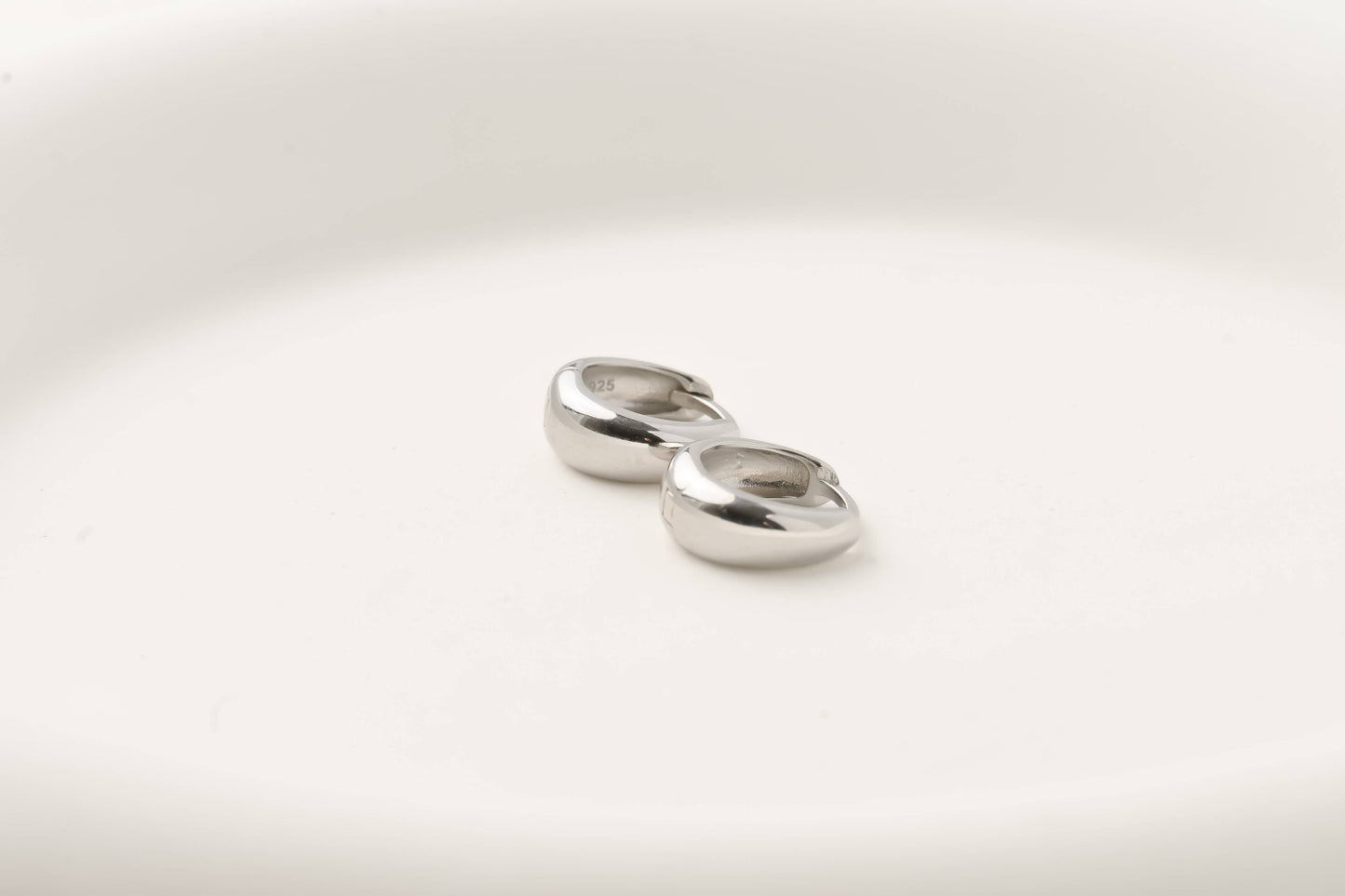 Sterling Silver Huggie Hoops