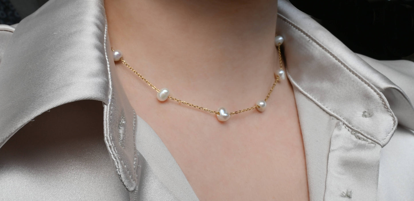 Pearl Satellite Necklace