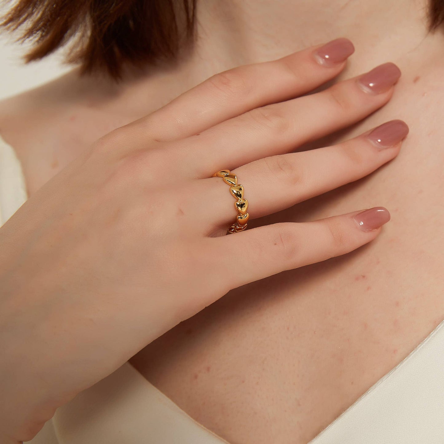 Rachel gold heart ring