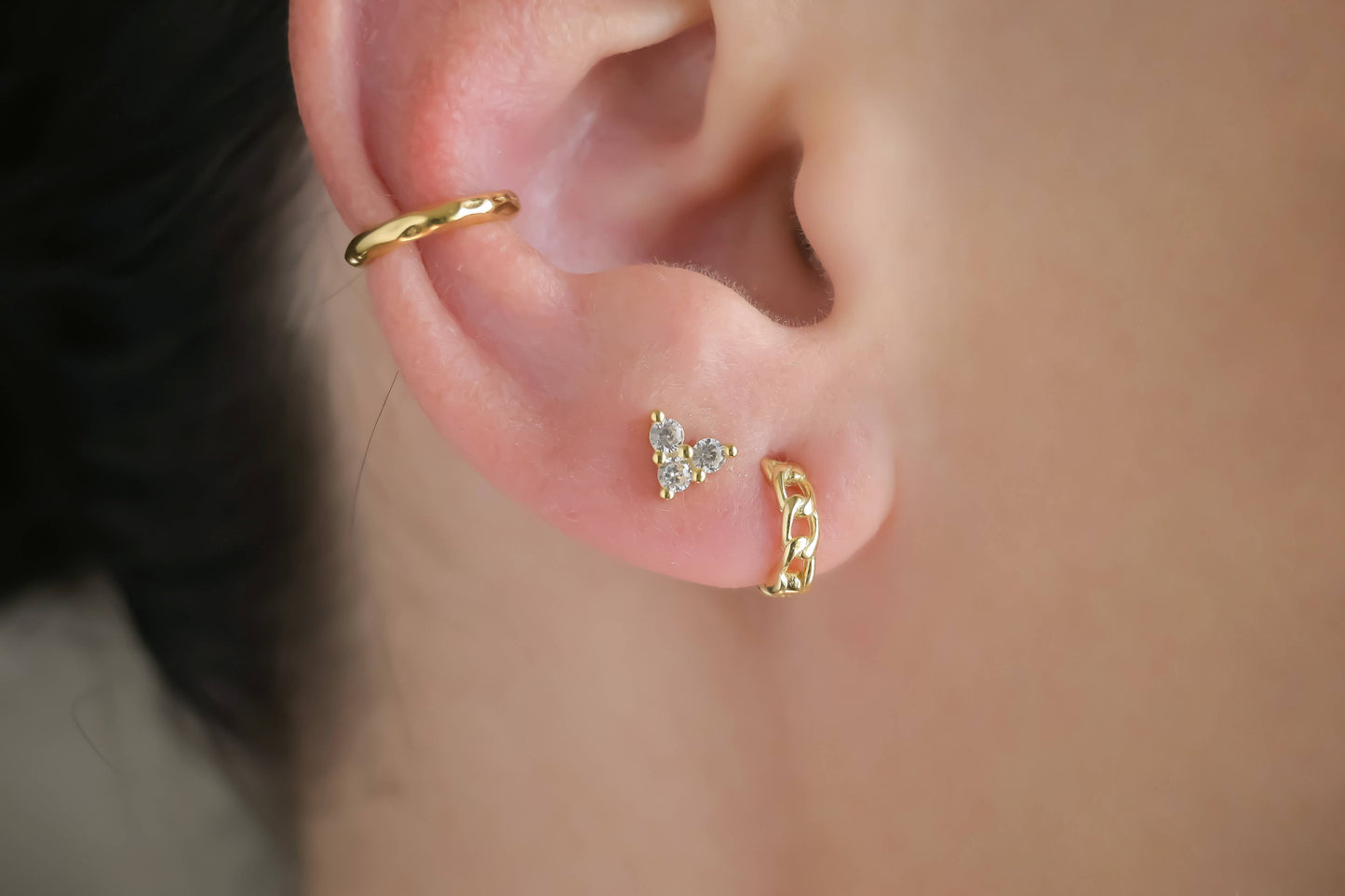 Sterling Silver Huggie Hoops