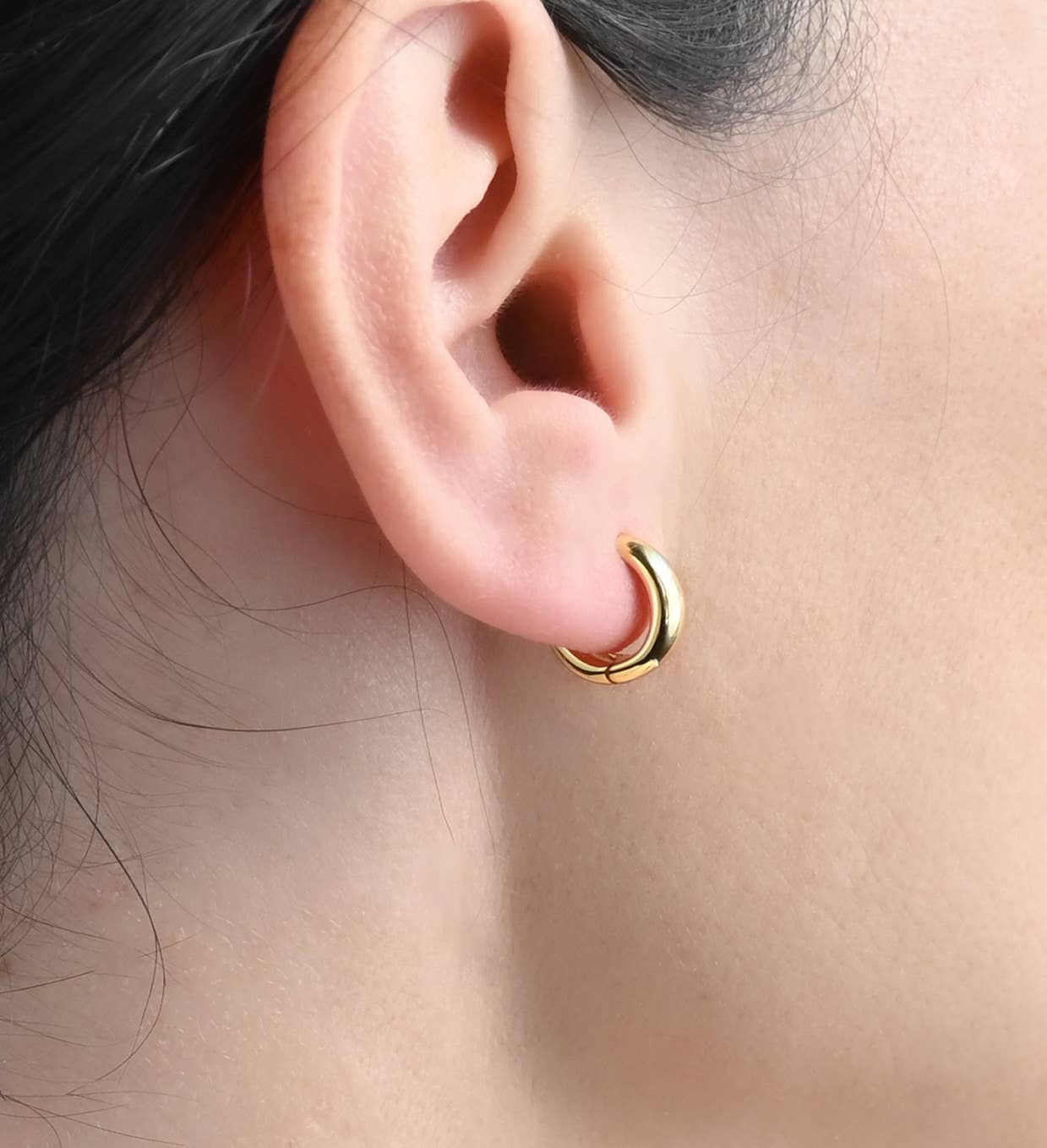 Sterling Silver Huggie Hoops