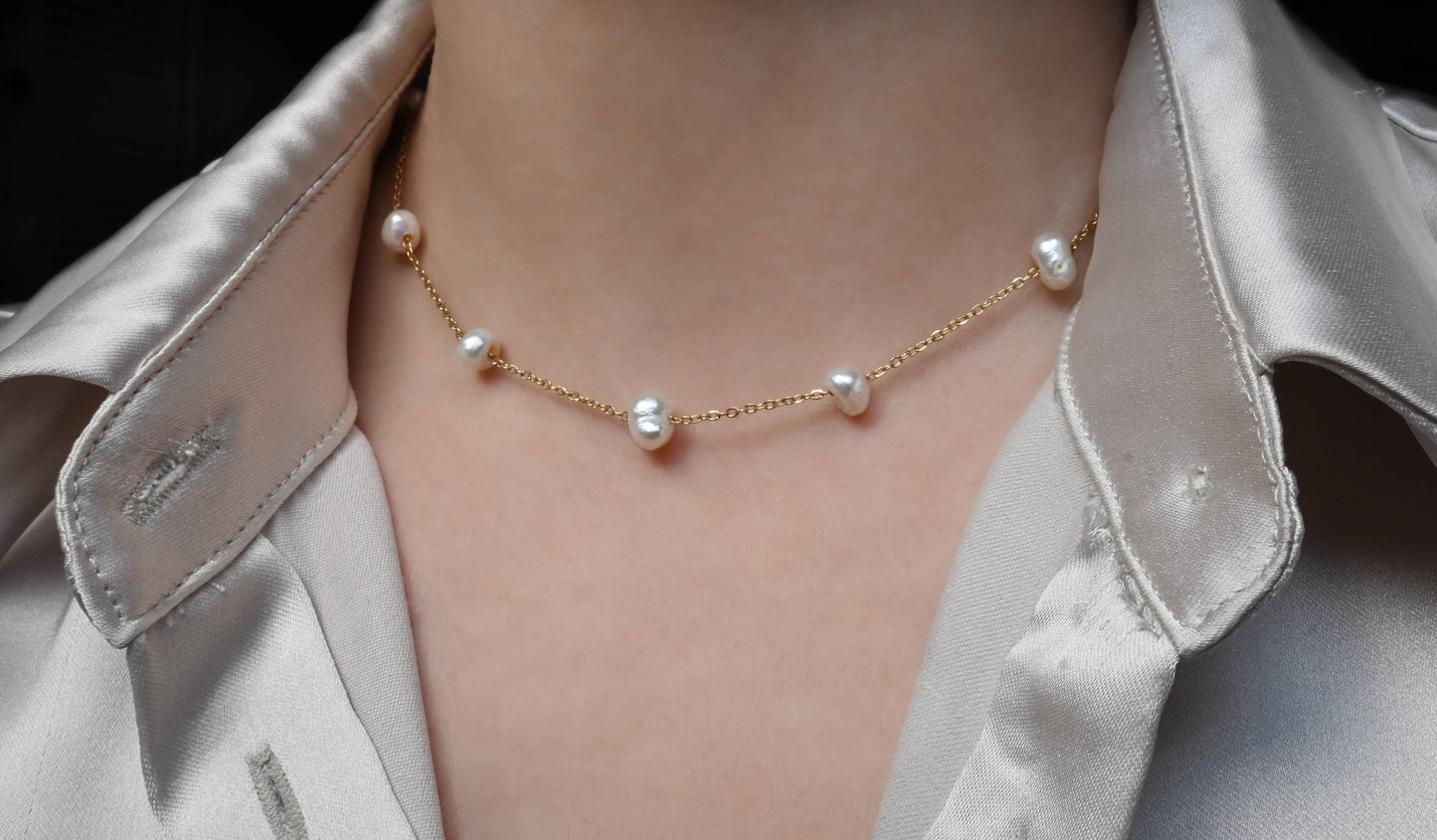 Pearl Satellite Necklace