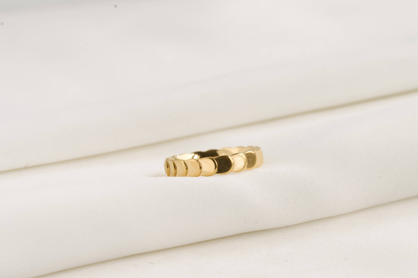 Mirror Link Gold Ring