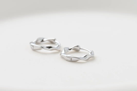 Sterling Silver Huggie Hoops
