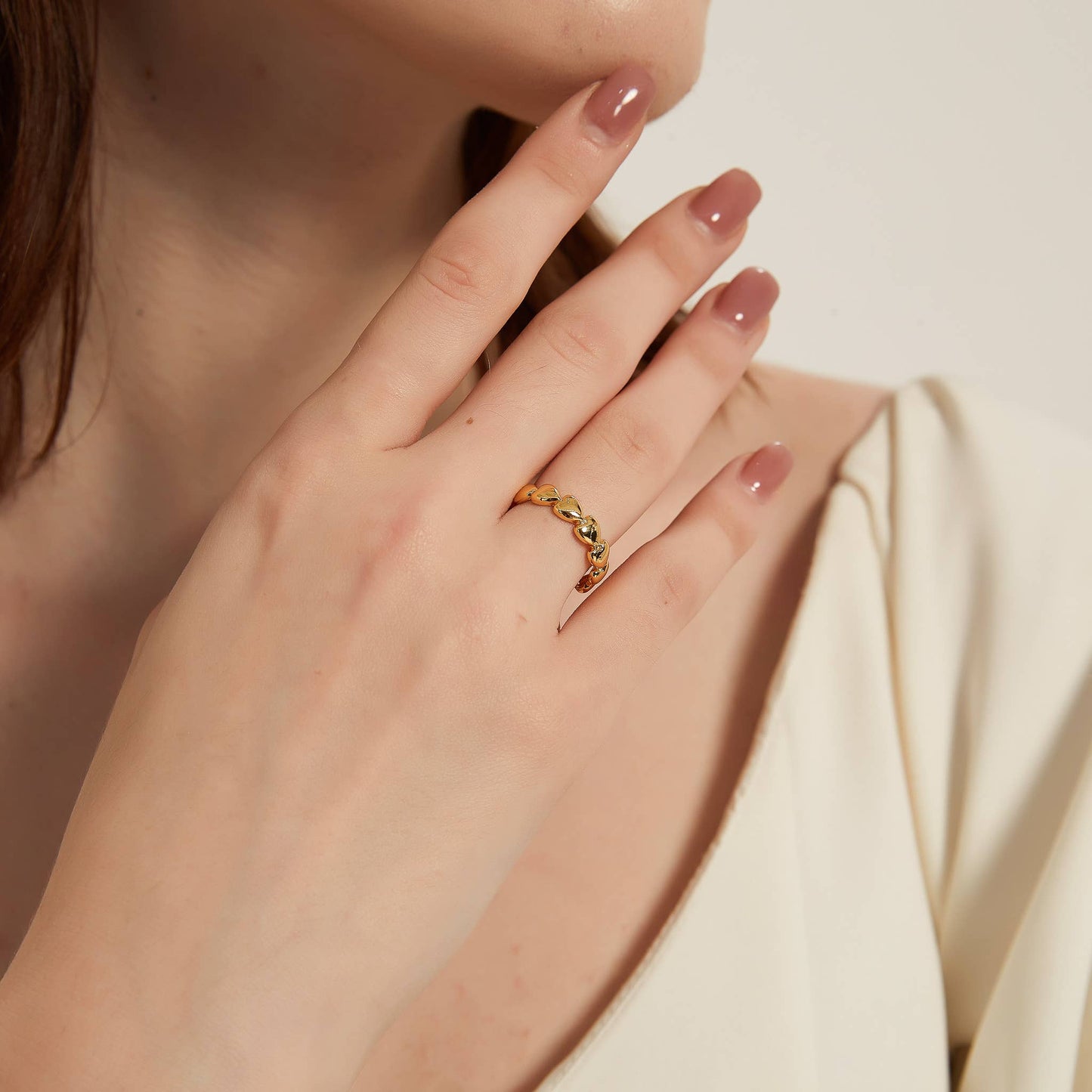 Rachel gold heart ring