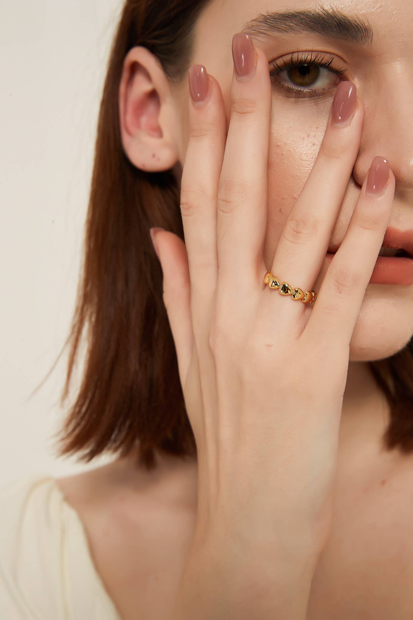 Rachel gold heart ring
