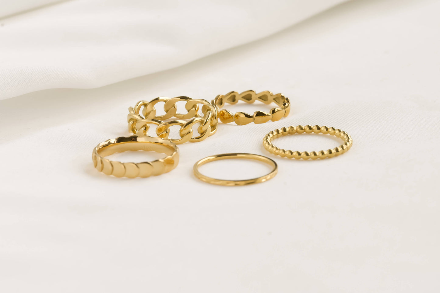 Mirror Link Gold Ring