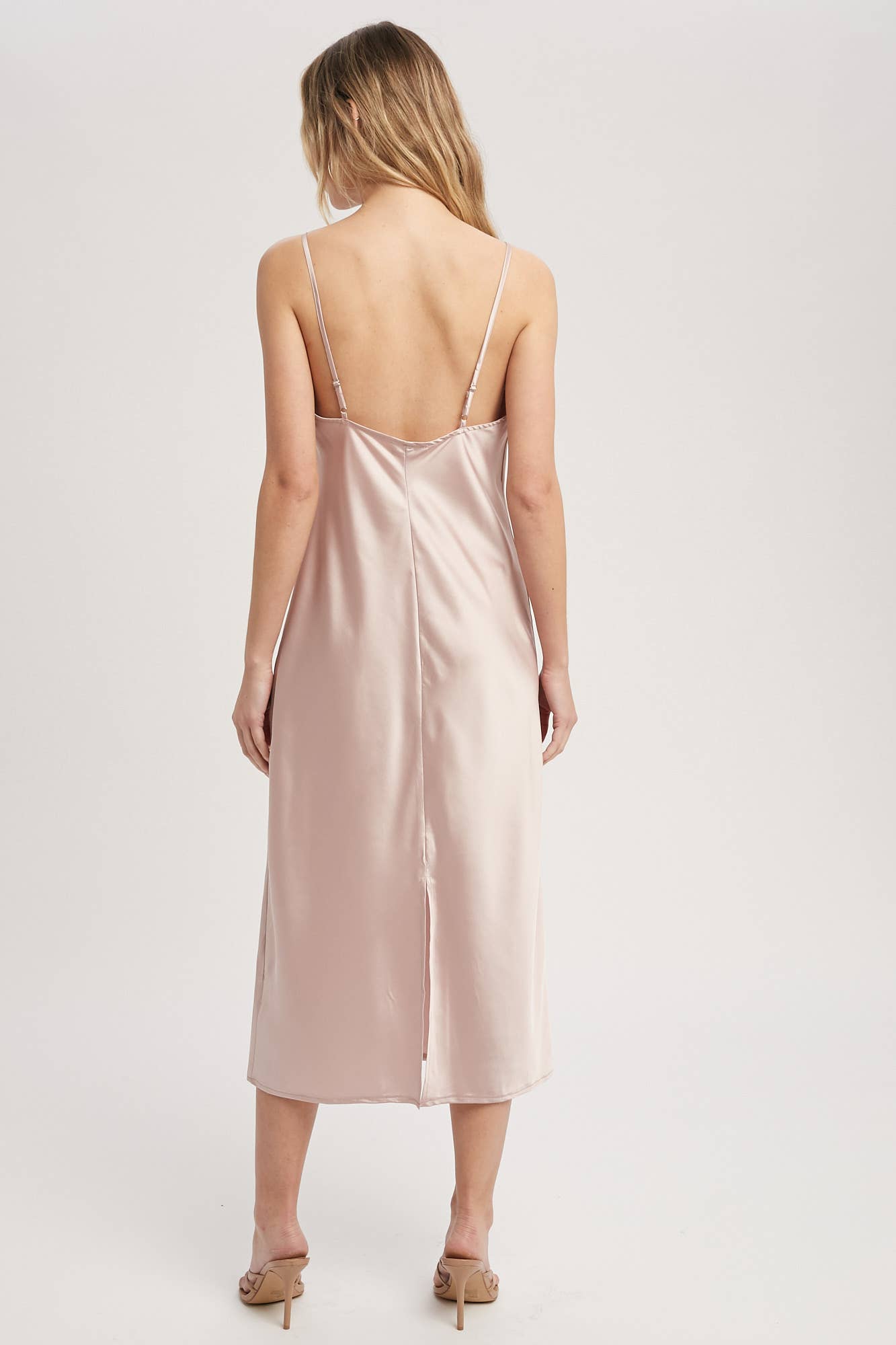 Satin Midi Slip Dress