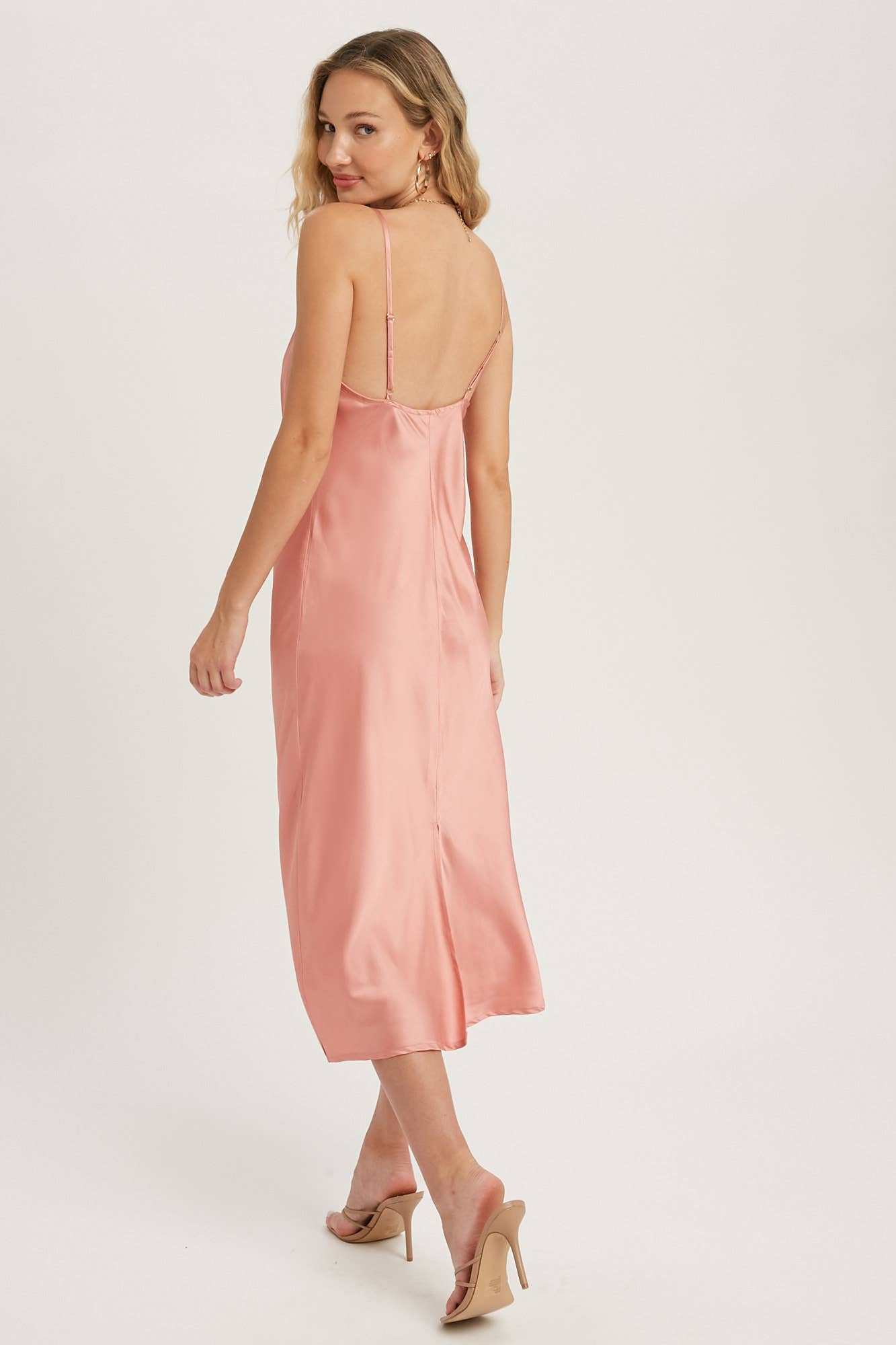 Satin Midi Slip Dress