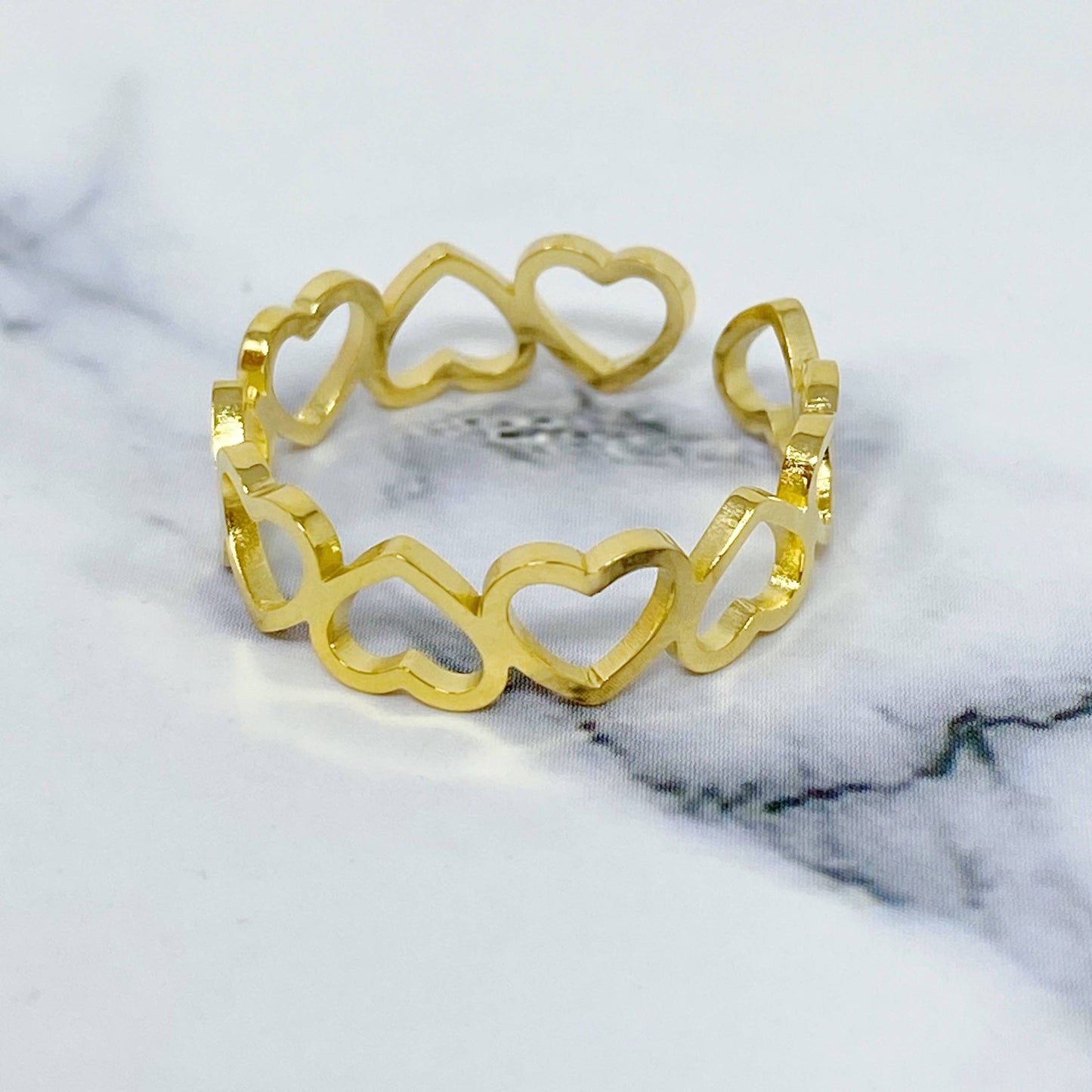 Open Hearts Ring