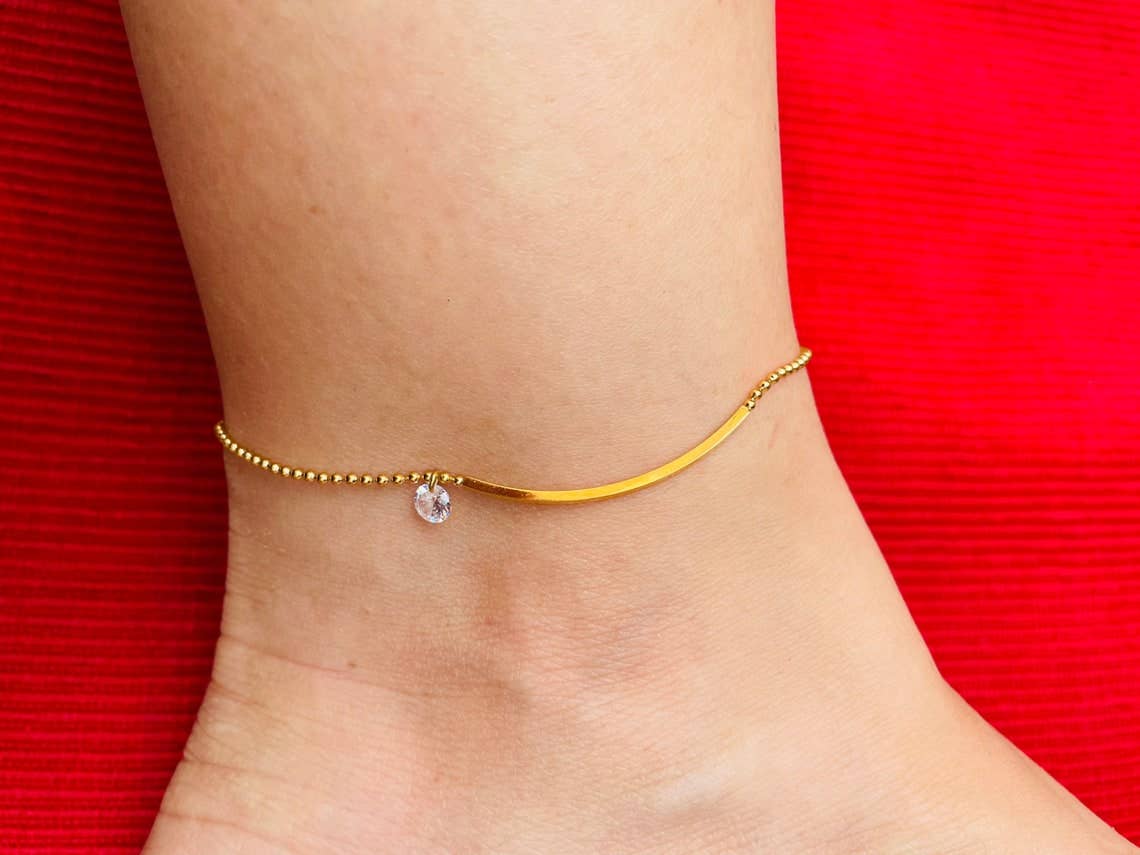 Gold Smile Anklet