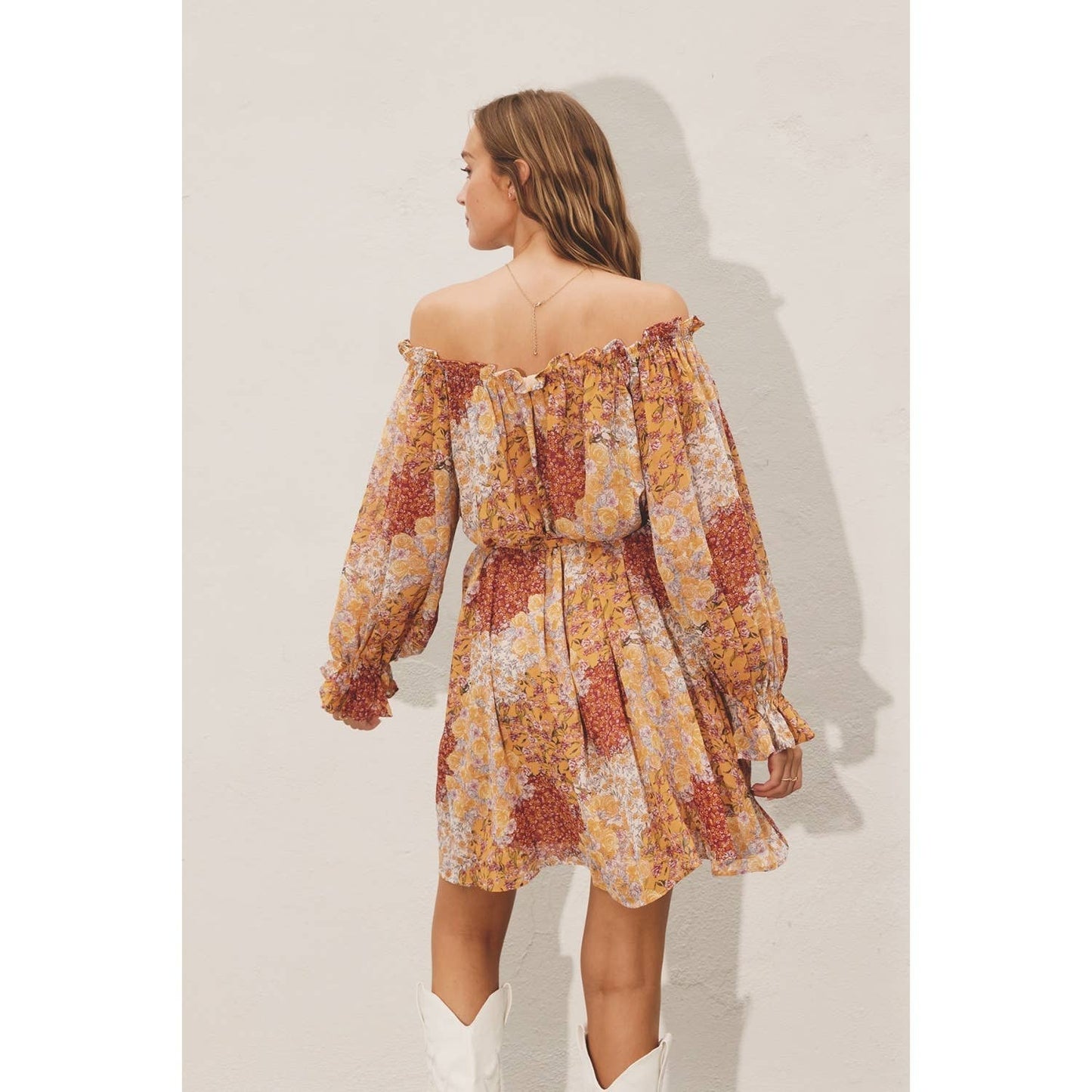 Flower Haze Voluminous Mini Dress