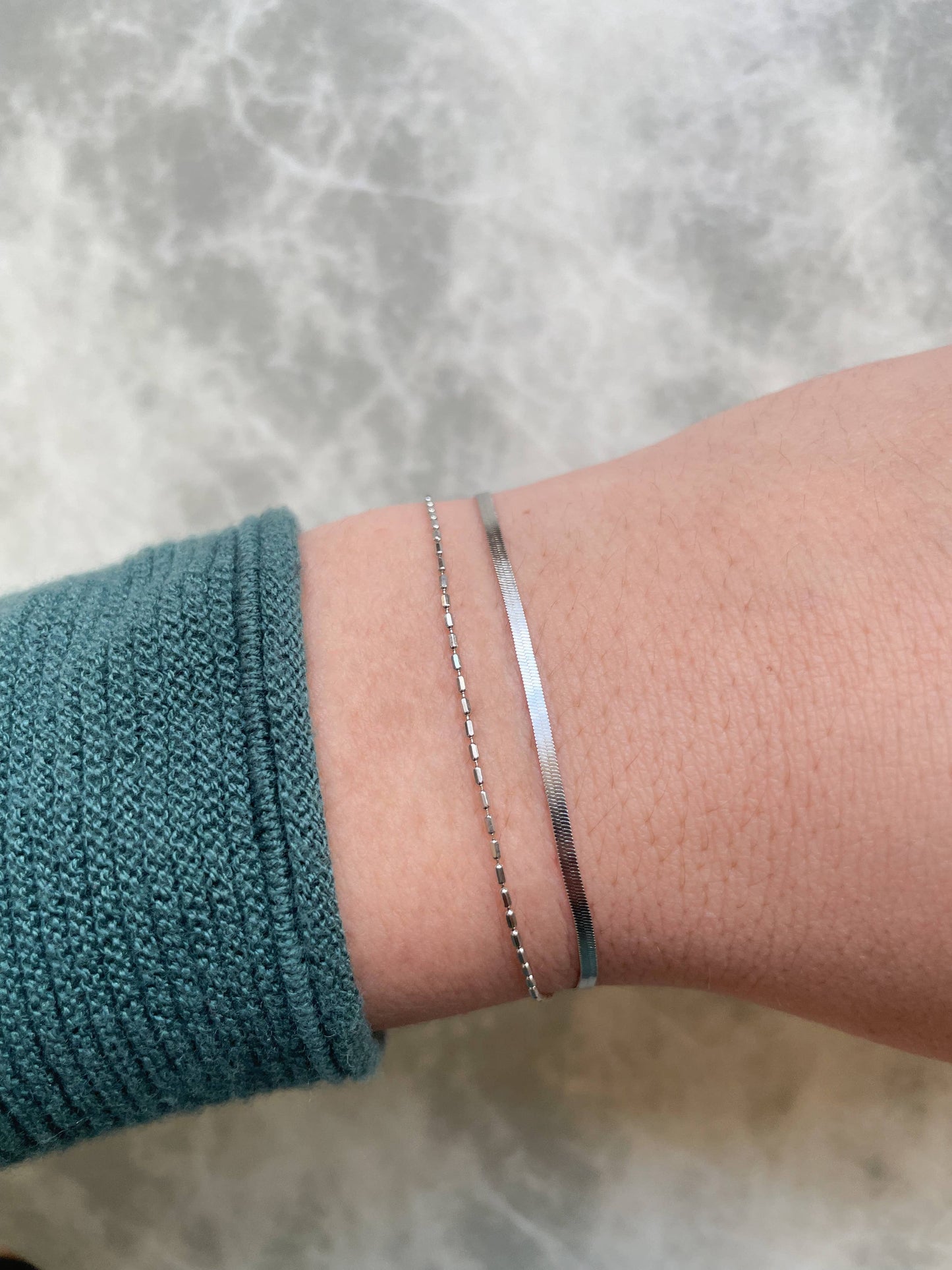 Layered Herringbone Bracelet