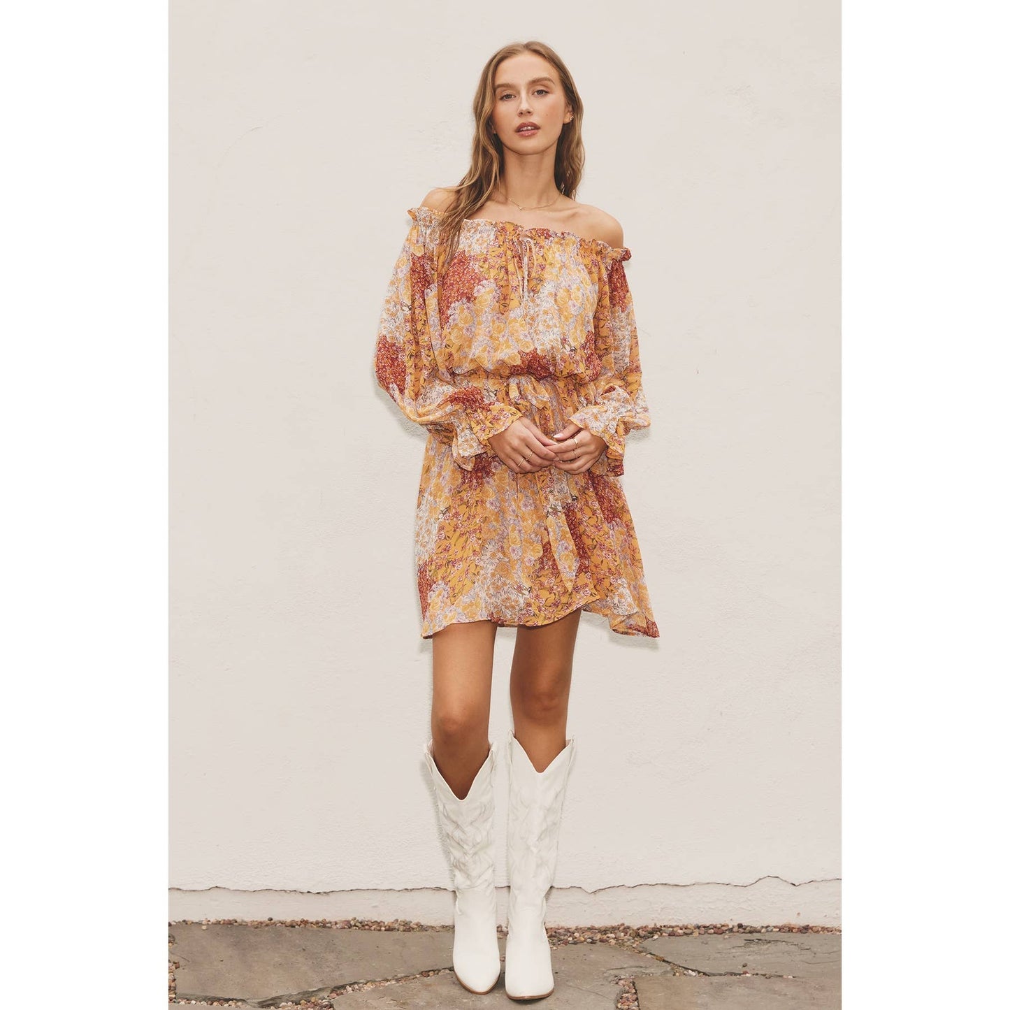 Flower Haze Voluminous Mini Dress