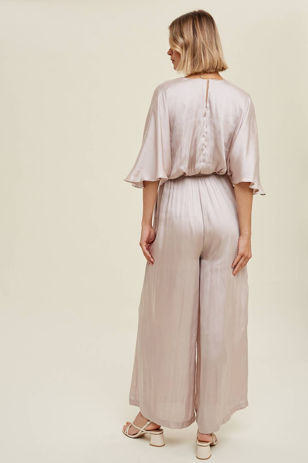 Satin Champagne Jumpsuit