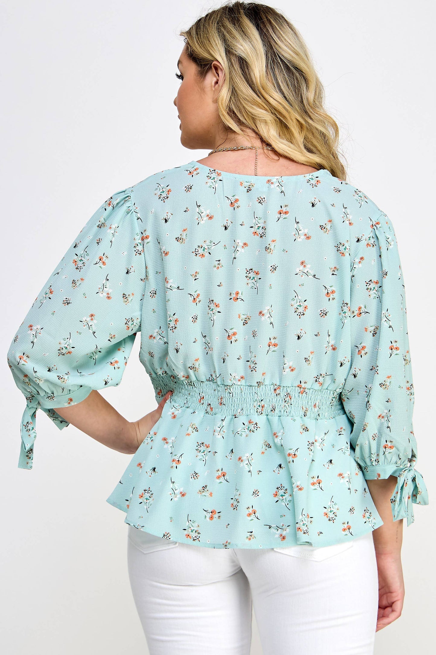 Floral Print Babydoll Blouse