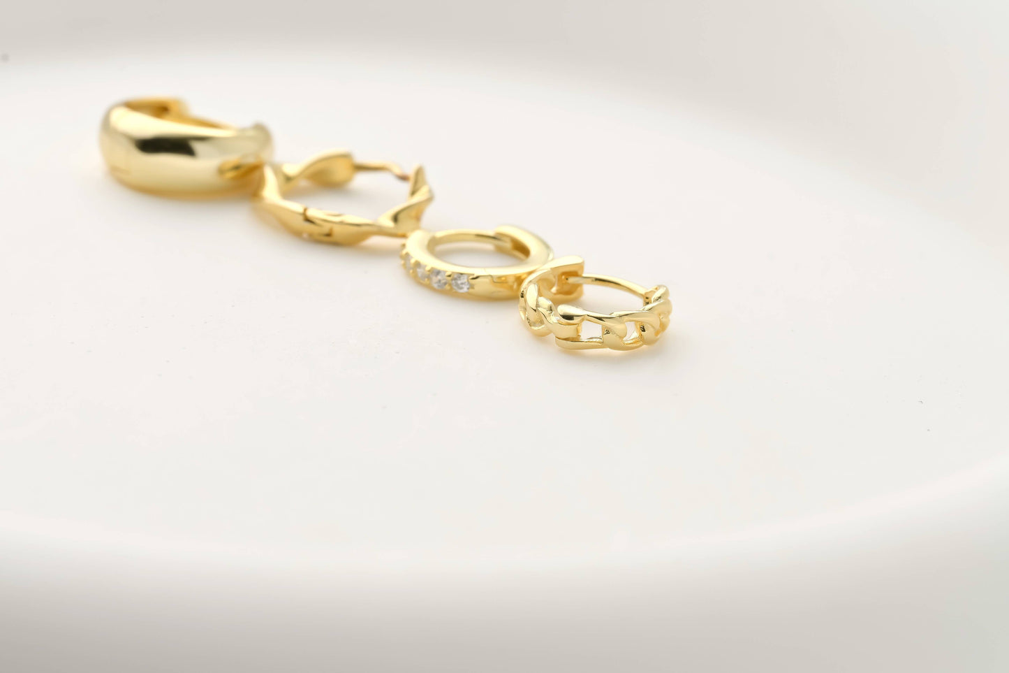 Sterling Silver Huggie Hoops