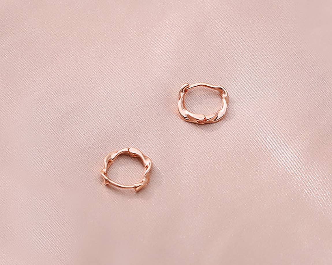 Ariel 18k gold vermeil twisted huggie hoops