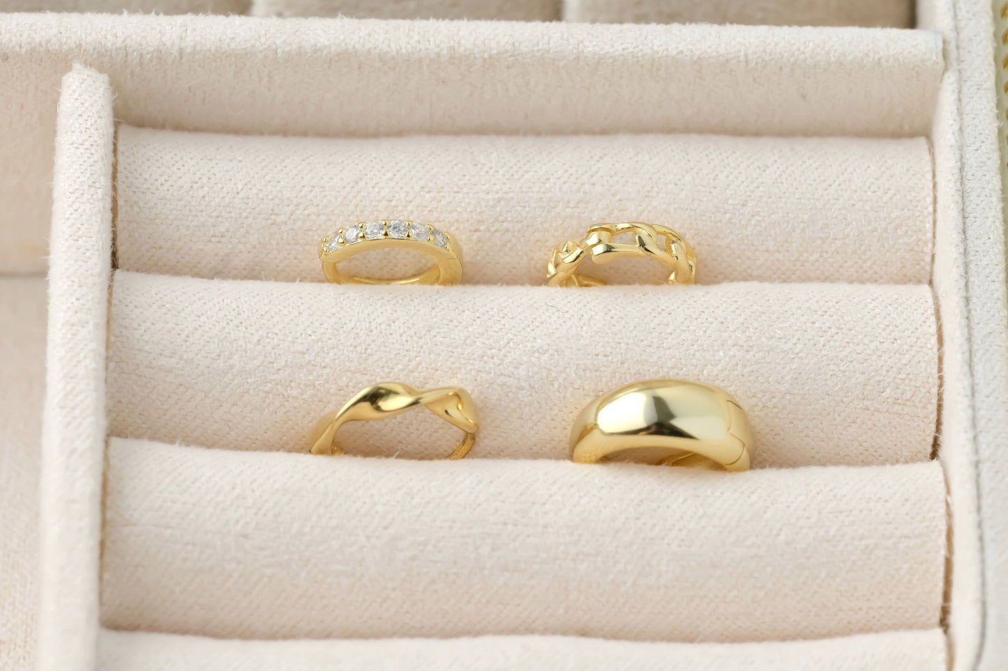 Sterling Silver Huggie Hoops