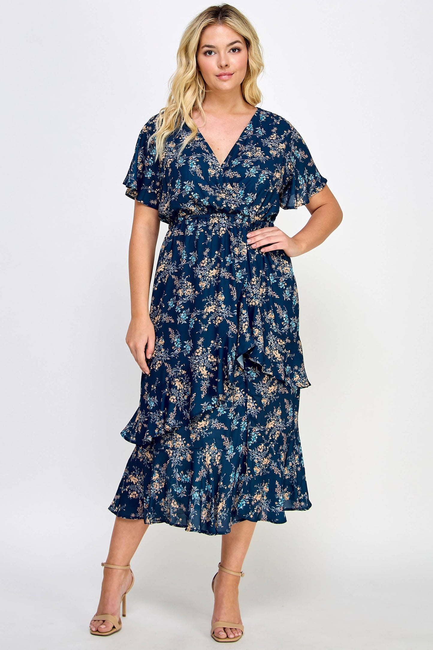 Ruffled Midi Dress