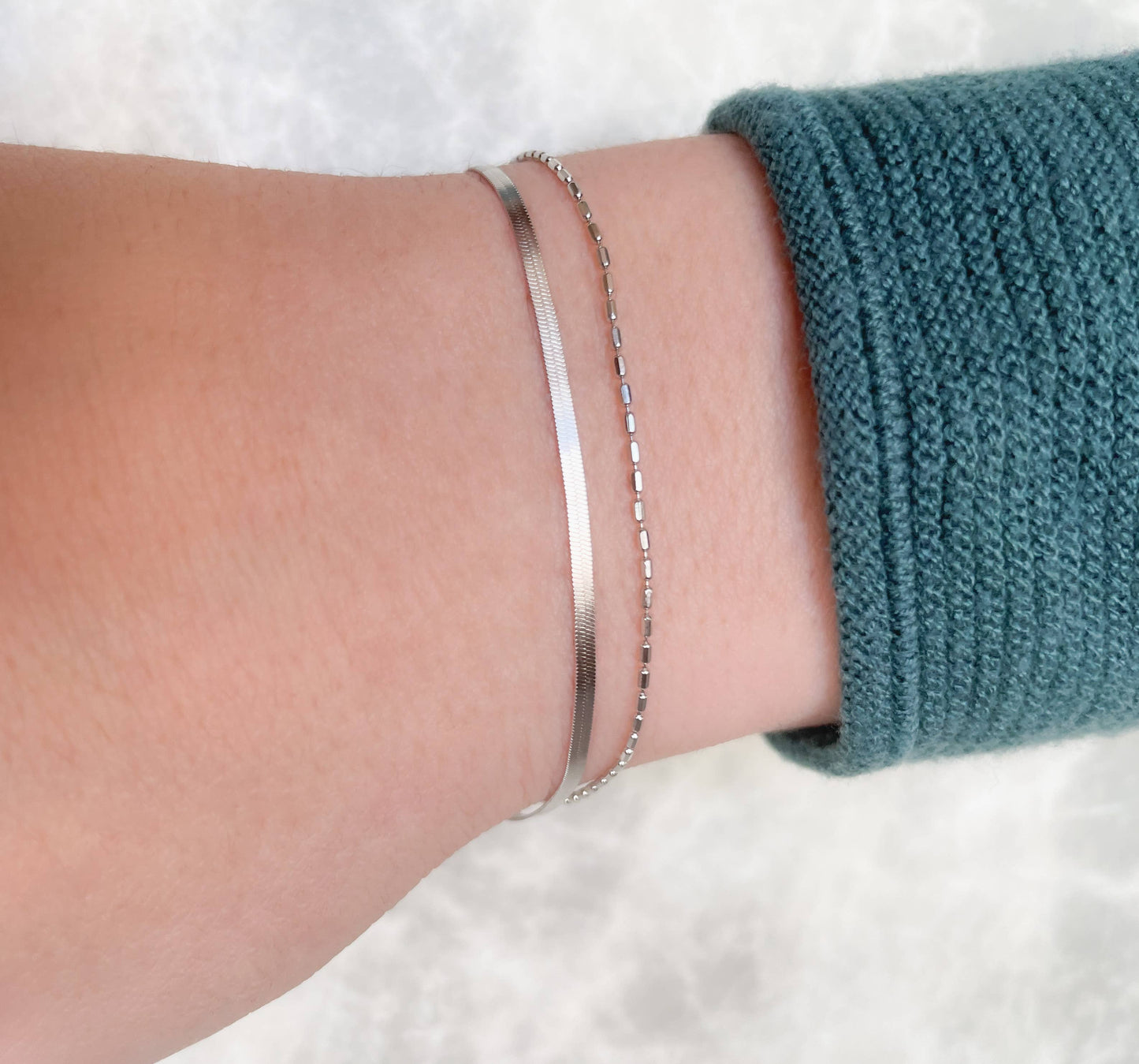Layered Herringbone Bracelet