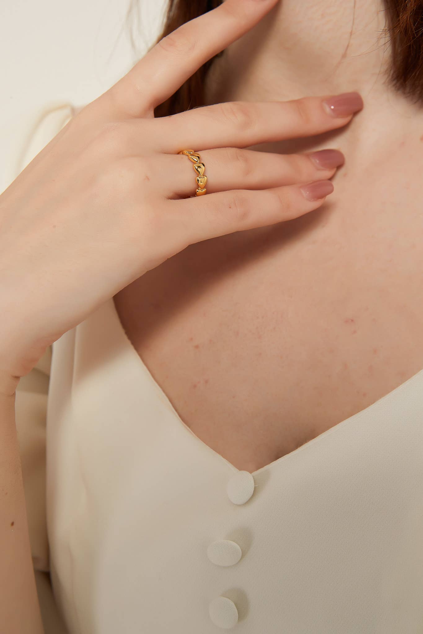 Rachel gold heart ring