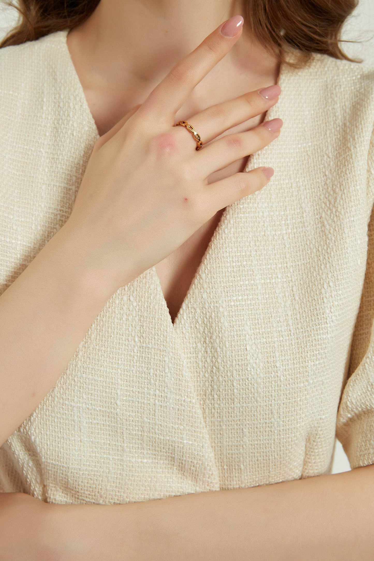 Eden Gold Chain Ring