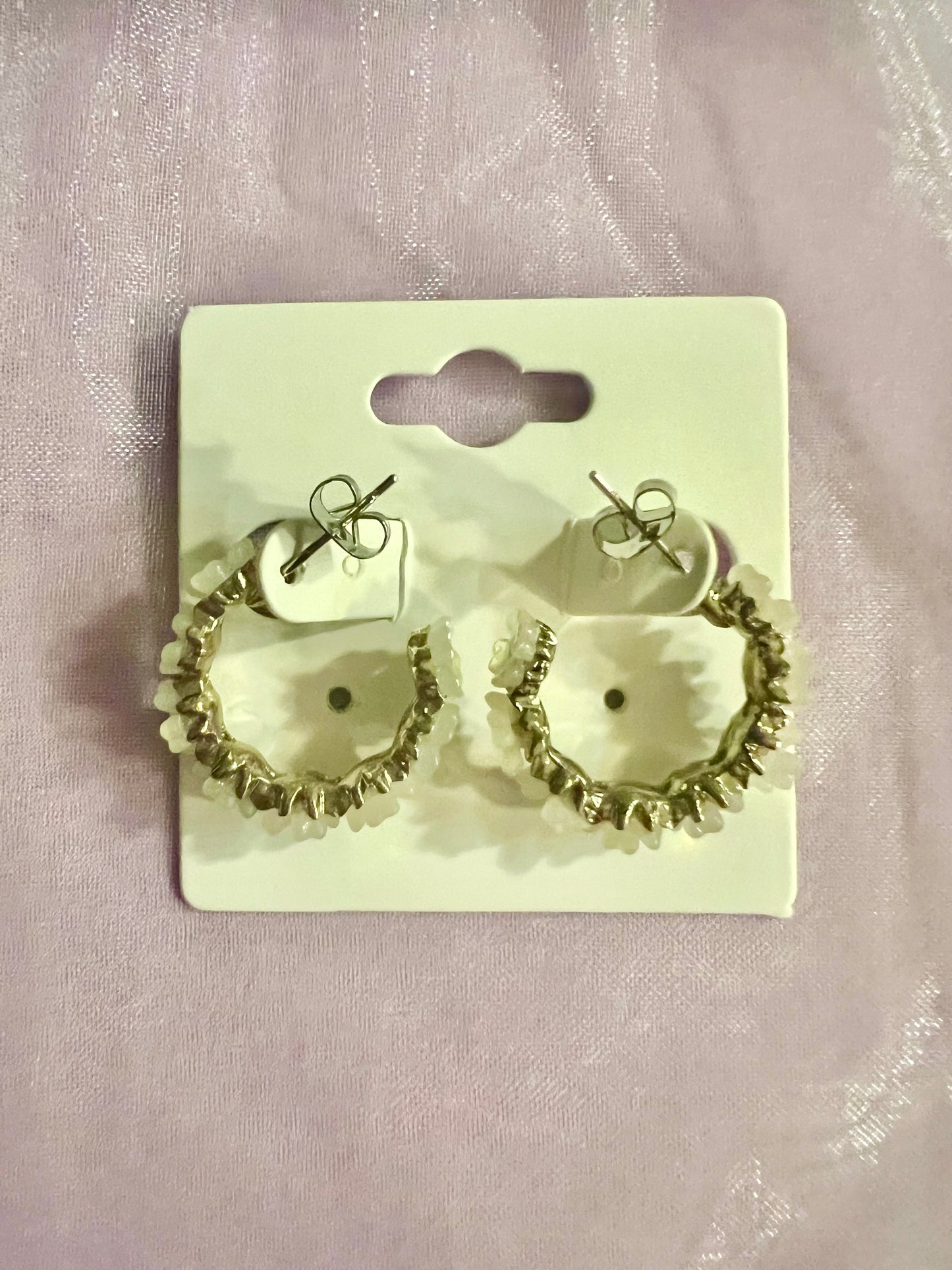 Flower Hoop Earrings