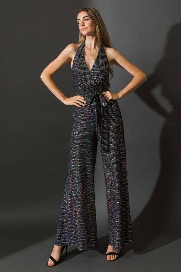 Black Sparkle Jumpsuit