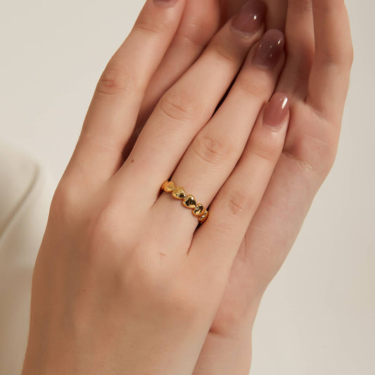 Rachel gold heart ring