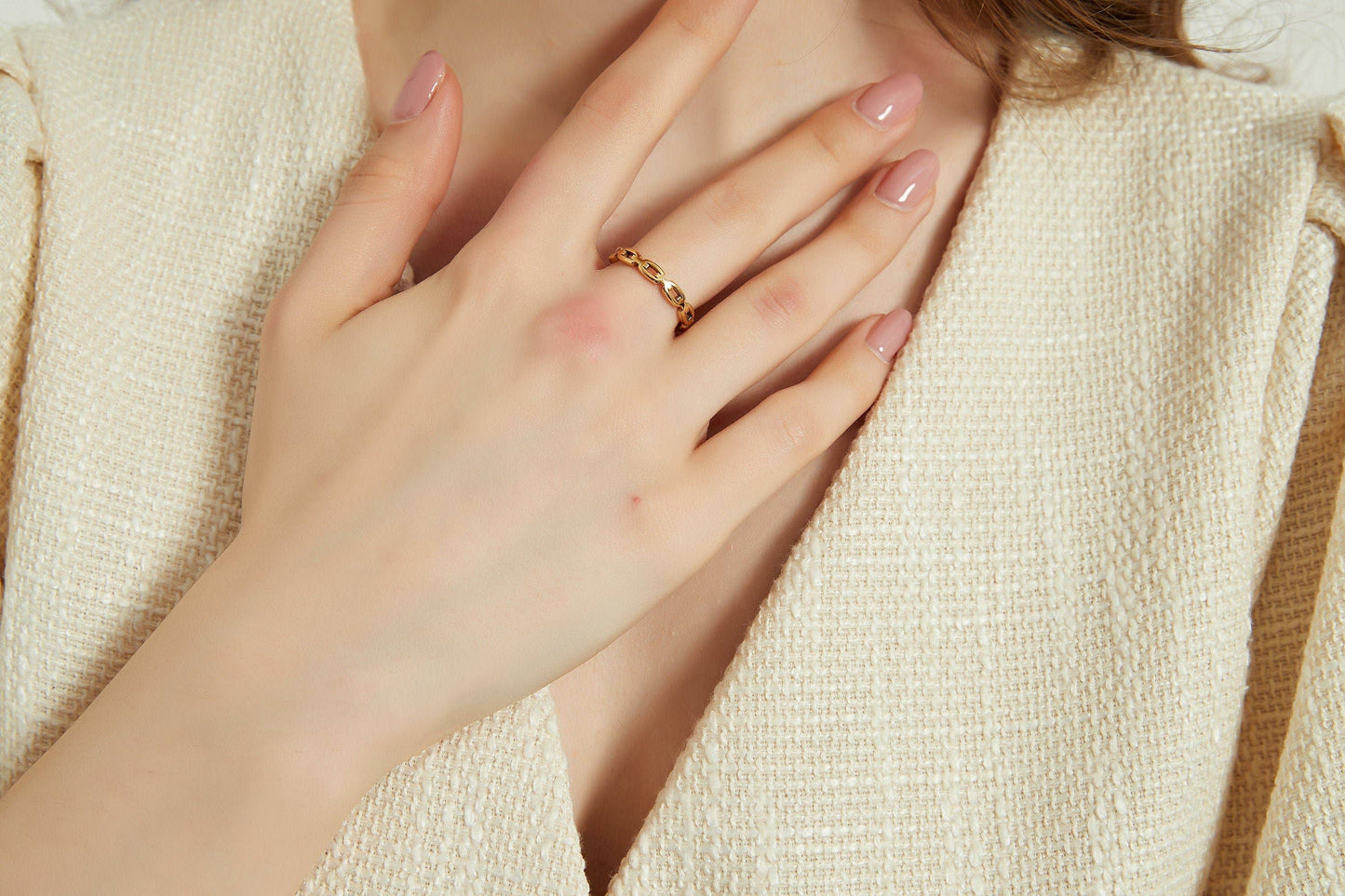 Eden Gold Chain Ring