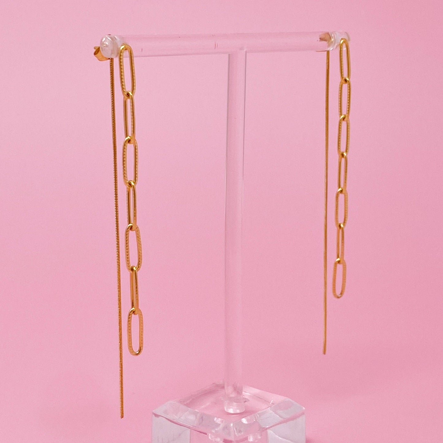 Double Chain Drop Earrings