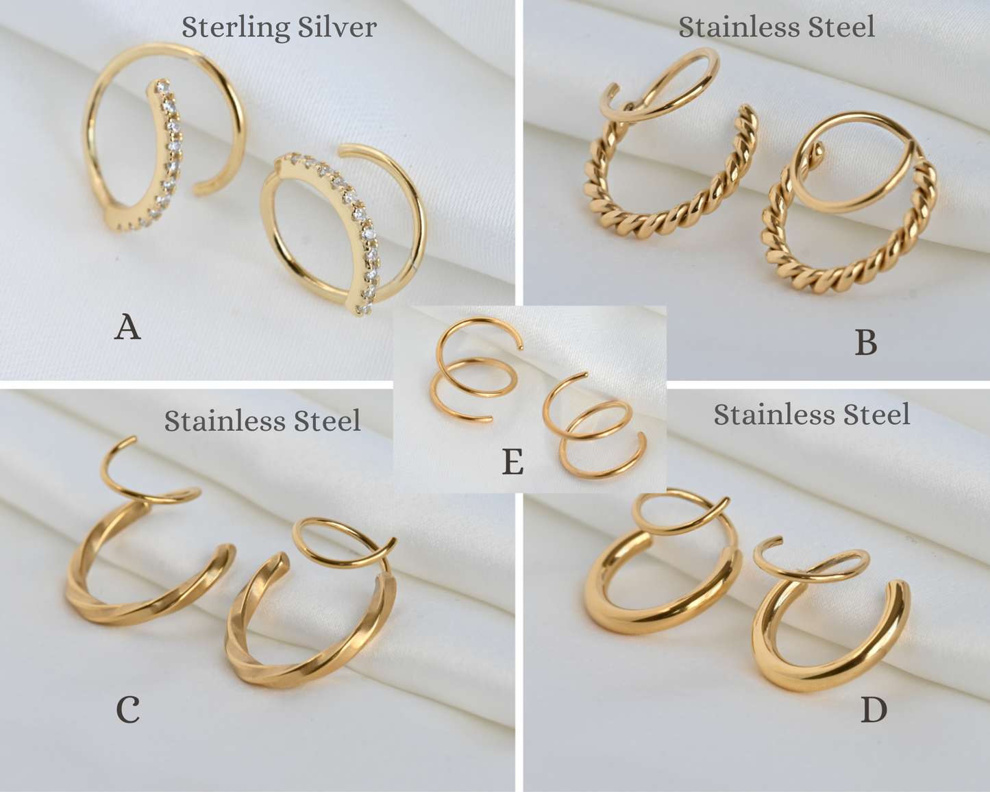 Spiral Hoop Earrings