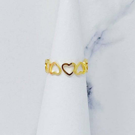 Open Hearts Ring