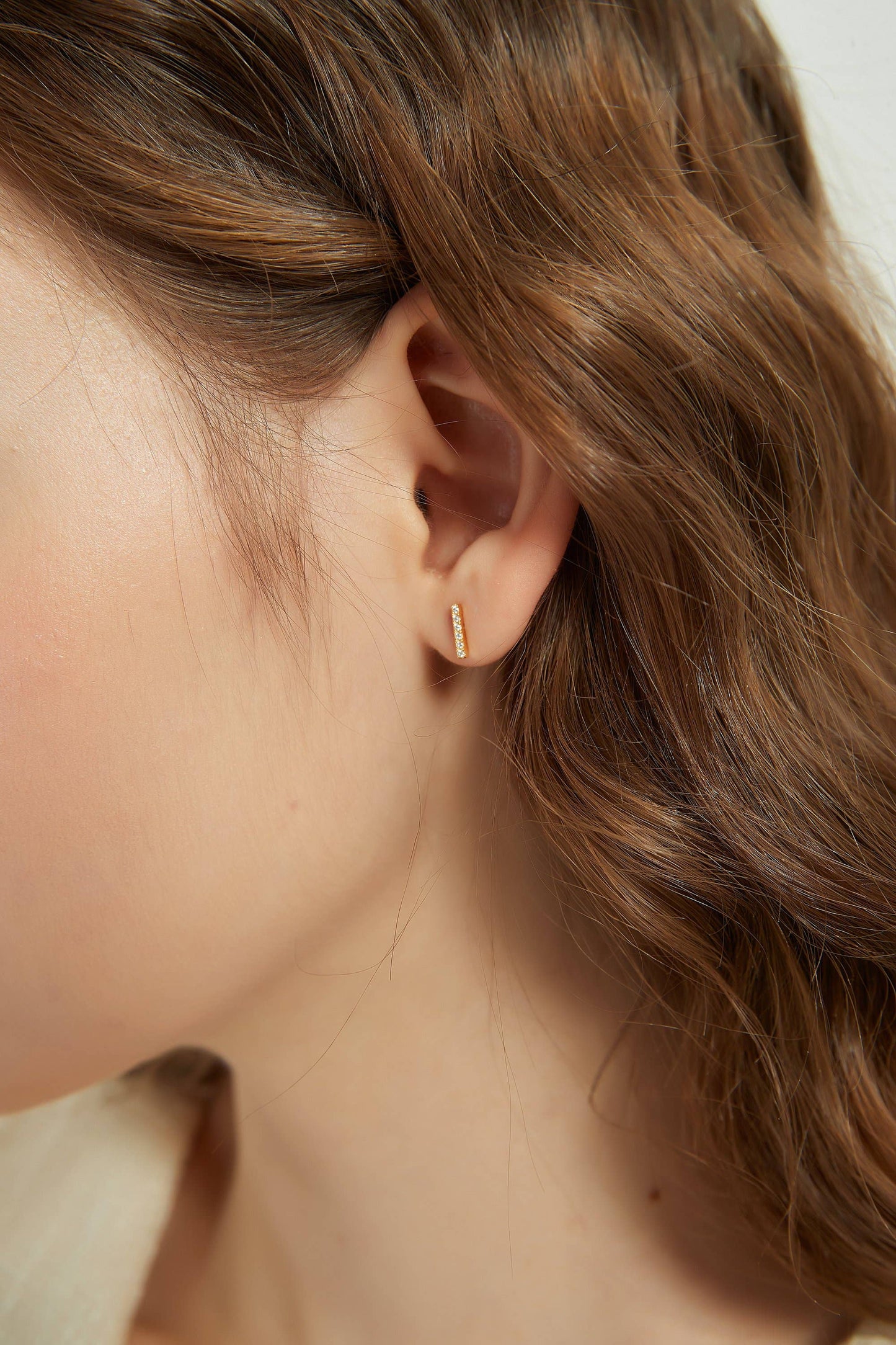 Juliana gold rod stud earrings