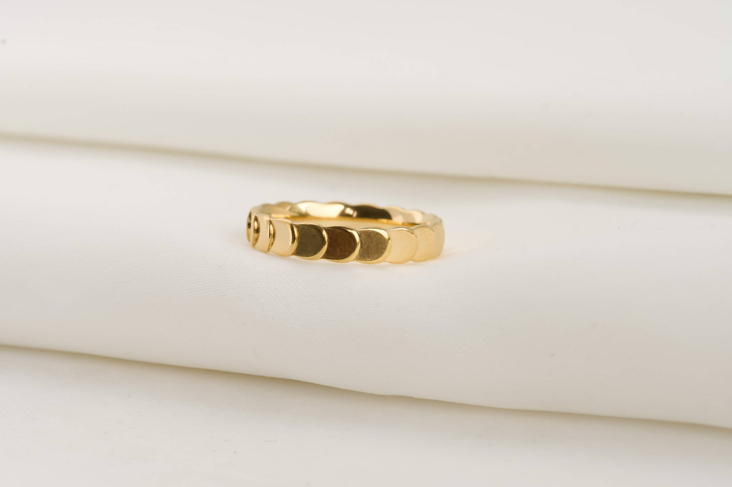 Mirror Link Gold Ring