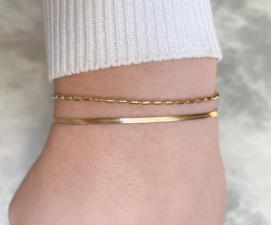 Layered Herringbone Bracelet